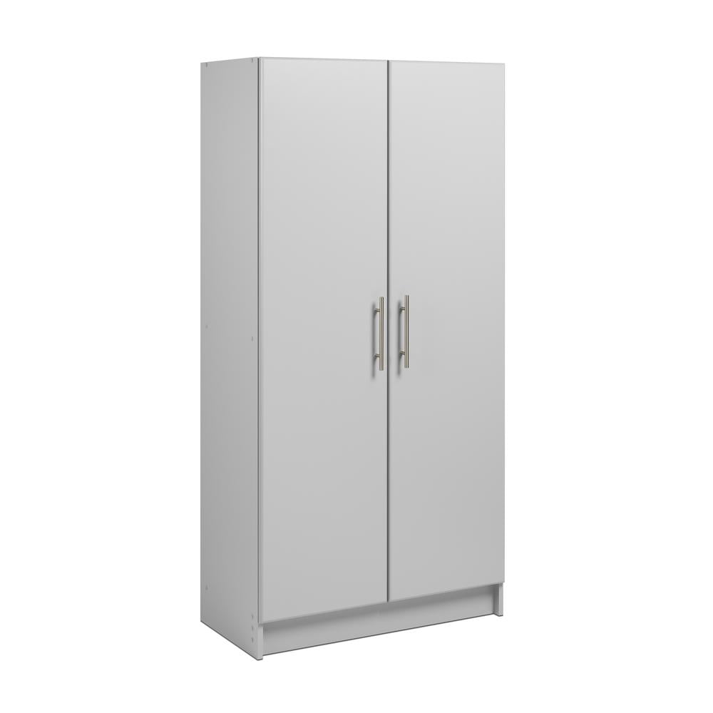 Gray Freestanding Storage Cabinet with Adjustable Shelving