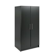 Prepac Elite Armoire Armoir Wardrobe Closet - Black 32W x 35H x 20D Cabinet for Functional Clothes Storage with Hanging Rail - BEW-3264
