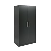 Prepac Elite Armoire Armoir Wardrobe Closet - Black 32"W x 35"H x 20"D Cabinet for Functional Clothes Storage with Hanging Rail - BEW-3264