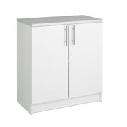 Prepac Elite Home Storage White Base Cabinet with Melamine Countertop