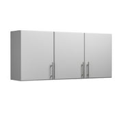 Prepac Elite Tall 3-Door Versatile Adjustable Light Gray Garage Wall Cabinet, 54"W x 24"H x 12"D
