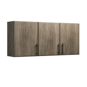 Prepac Elite Wall Cabinet, Versatile Adjustable Garage Wall Cabinet by Prepac, Tall 3-Door, 54"W x 24"H x 12"D, DEW-5424, Drifted Gray