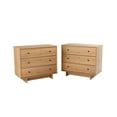 thumbnail image 1 of Prepac Finnley 3-Drawer Nightstand in Natural Oak, Extra-Wide Bedside Tables with Storage, Set of 2, Modern Dressers, End Tables for Home, Bedroom, Living Room, 16" D x 31" W x 26.75" H, 1 of 14