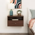 thumbnail image 1 of Prepac Floating Nightstand With Open Shelf, Cherry, 1 of 15