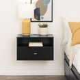 thumbnail image 1 of Prepac Floating Nightstands - Set of 2 - Black, 1 of 2