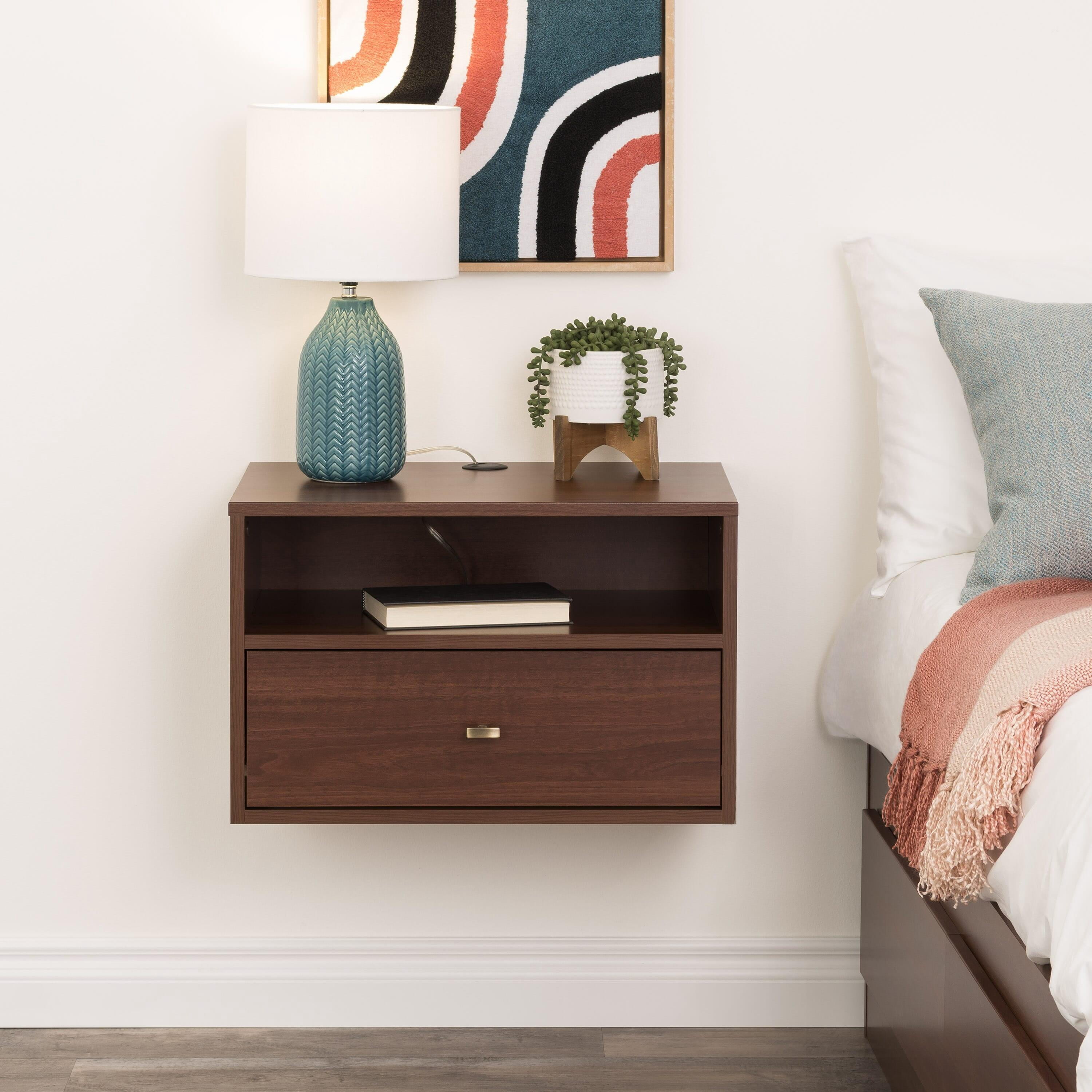 Prepac Floating Nightstands - Set of 2 - Cherry