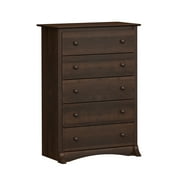 Prepac Fremont Espresso 5-Drawer Chest Dresser for Bedroom for Adults, 17.75Dx31.5Wx44.75H