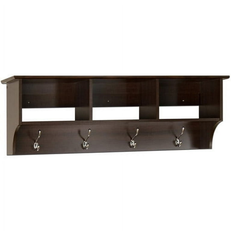Prepac Fremont Espresso Entryway Cubbie Shelf Coat Rack Walmart