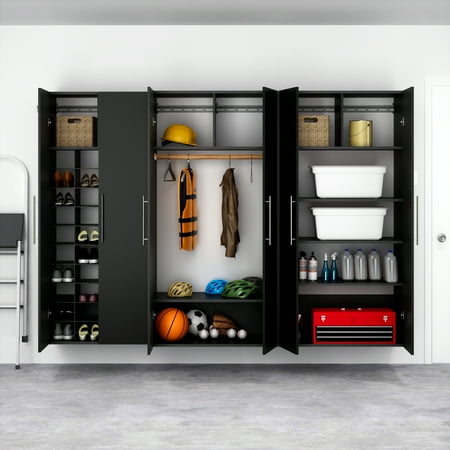 Prepac HangUps 102" Storage Set L, 3 Pieces, Black