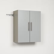 Prepac HangUps 24" Upper Storage Cabinet in Light Grey Laminate