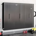 thumbnail image 1 of Prepac HangUps 3 Piece 108" Wooden Garage Storage Cabinet Set E in Black, 1 of 6