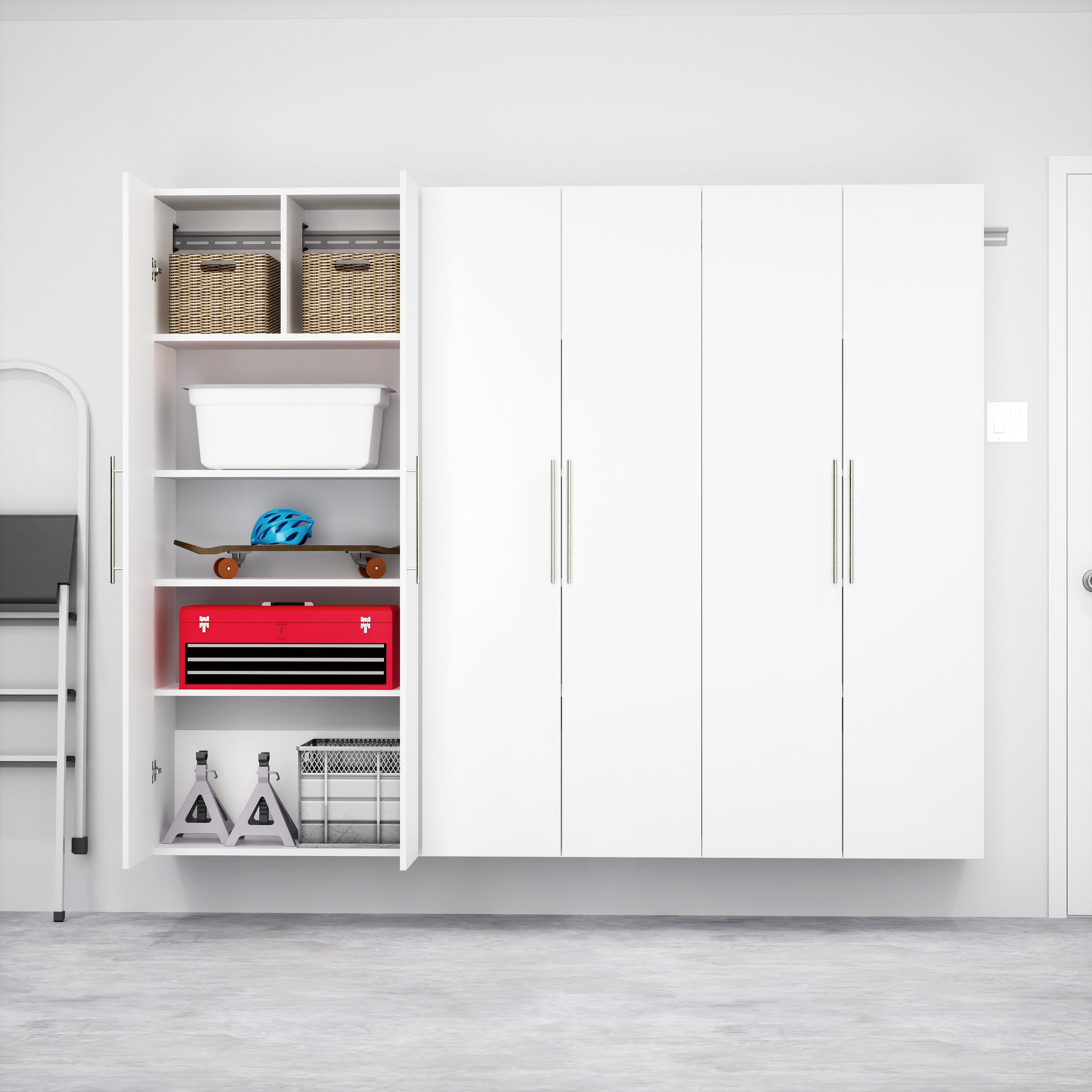 Prepac HangUps 90 Storage Cabinet Set D 3 Pieces White