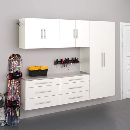 Prepac HangUps 90" Storage Cabinet Set H, 5 Pieces, White