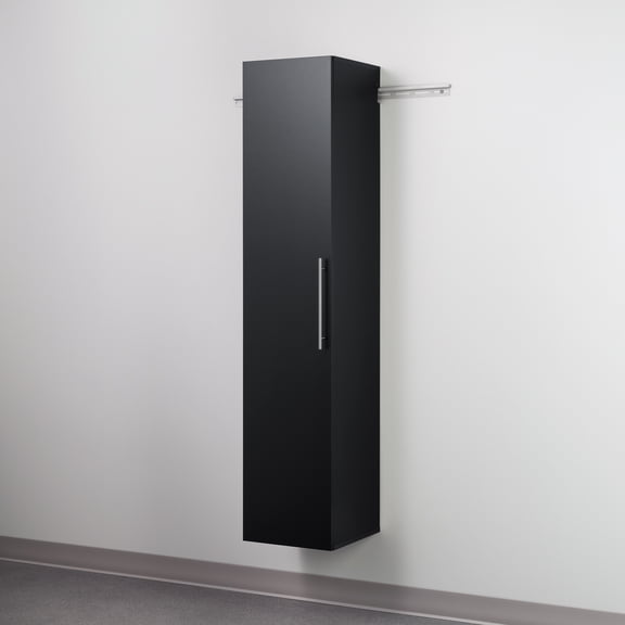 Prepac HangUps Narrow Wall Mounted Garage Storage Cabinet, 15" W x 72" H x 16" D, Black