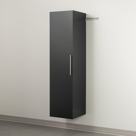 Prepac HangUps Narrow Wall Mounted Garage Storage Cabinet, 18" W x 72" H x 20" D, Black