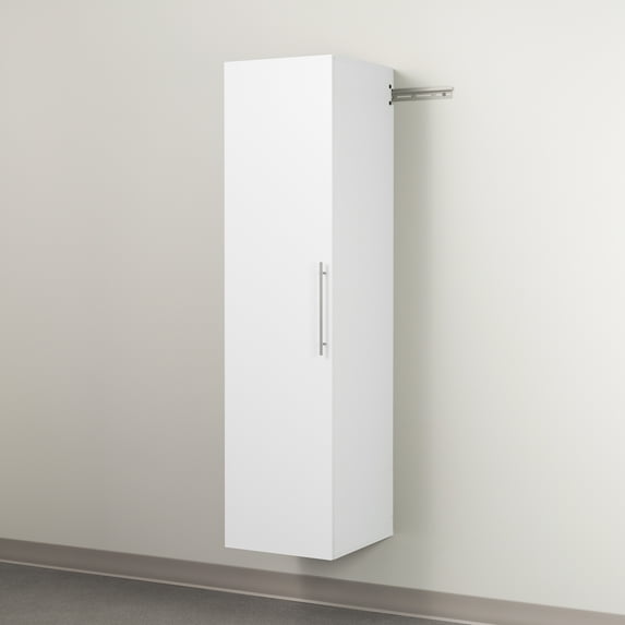Prepac HangUps Narrow Wall Mounted Garage Storage Cabinet, 18" W x 72" H x 20" D, White