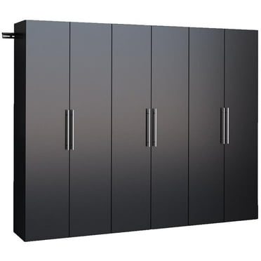 Prepac HangUps Storage Cabinet 72 in x 90 in x 16 in Wood Composite, Black