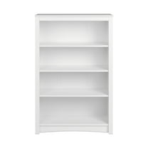 Prepac Home Office 4-Shelf Standard Bookcase with Laminate Finish, White