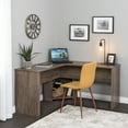 thumbnail image 1 of Prepac Home Office L-Shaped Executive Computer Desk, Drifted Gray, 1 of 11
