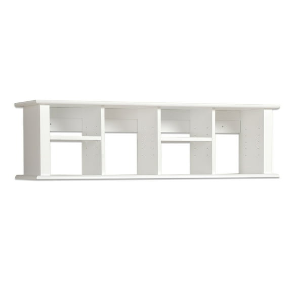 Prepac Home Office Wall Mounted Desk Hutch, White