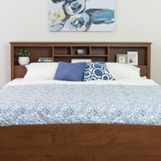 Prepac King Size Bed Headboard Stylish Cherry King Headboard with Bookcase for King Size Beds, Freestanding 81.5" W x 43" H x 11" D - CSH-8445