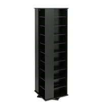 Prepac Large 4-Sided Spinning Storage Tower, Black