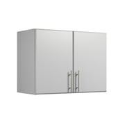Prepac Light Gray Cabinet: Elite Wall Cabinet, GEW-3224 Garage Cabinet with Storage Shelf, Stackable 16"D x 32"W x 24"H, Perfect as a Garage Storage Cabinet with Doors and Shelves.