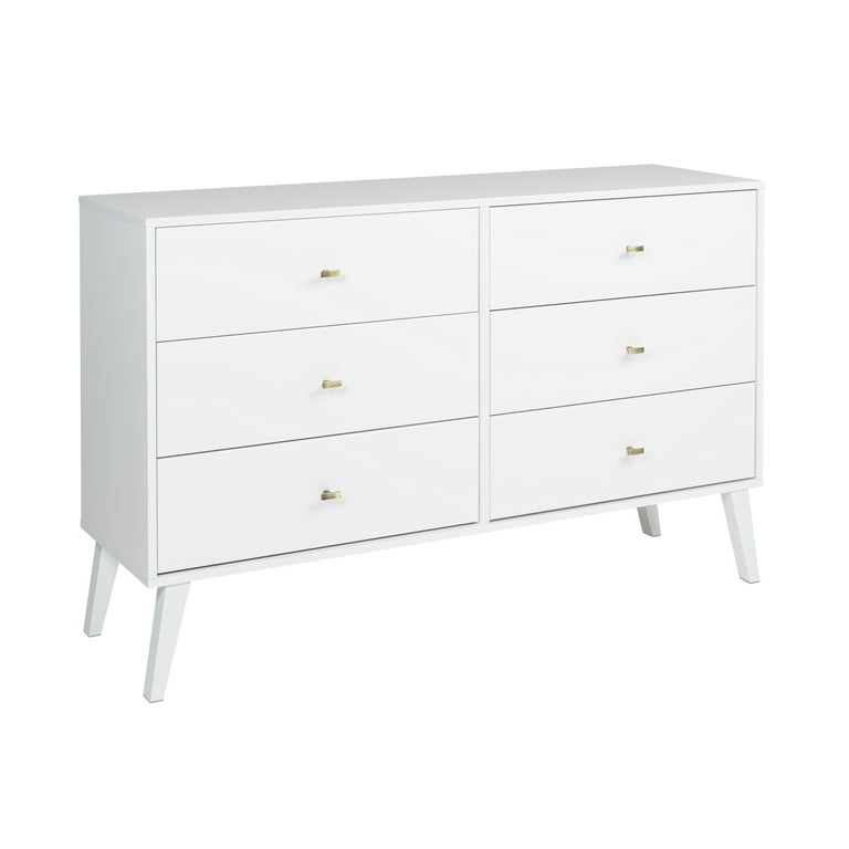 6 drawer milo mid century modern dresser Milo Mid Century Modern 6-Drawer Double Dresser, Cherry - Bed Bath & Beyond