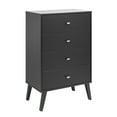 thumbnail image 1 of Prepac Milo Mid Century Modern 4-Drawer Vertical Chest, Black, 1 of 11