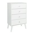 thumbnail image 1 of Prepac Milo Mid Century Modern 4-Drawer Vertical Chest, White, 1 of 11