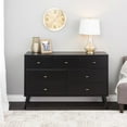 thumbnail image 1 of Prepac Milo Mid Century Modern 7-Drawer Double Dresser, Black, 1 of 13