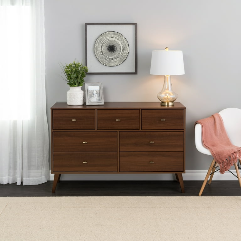 prepac milo mid century modern 7-drawer dresser Amazon.com: Prepac Milo Mid-Century 6 Drawer Tall Dresser Chest For  Bedroom, Dresser, 16" D x 25" W x 56.25" H, Cherry & DBR-1407-1 Dresser, 7- Drawer, Cherry : Home & Kitchen