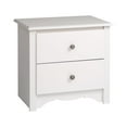 thumbnail image 1 of Prepac Monterey 2 Drawer Bedroom Nightstand, White, 1 of 10