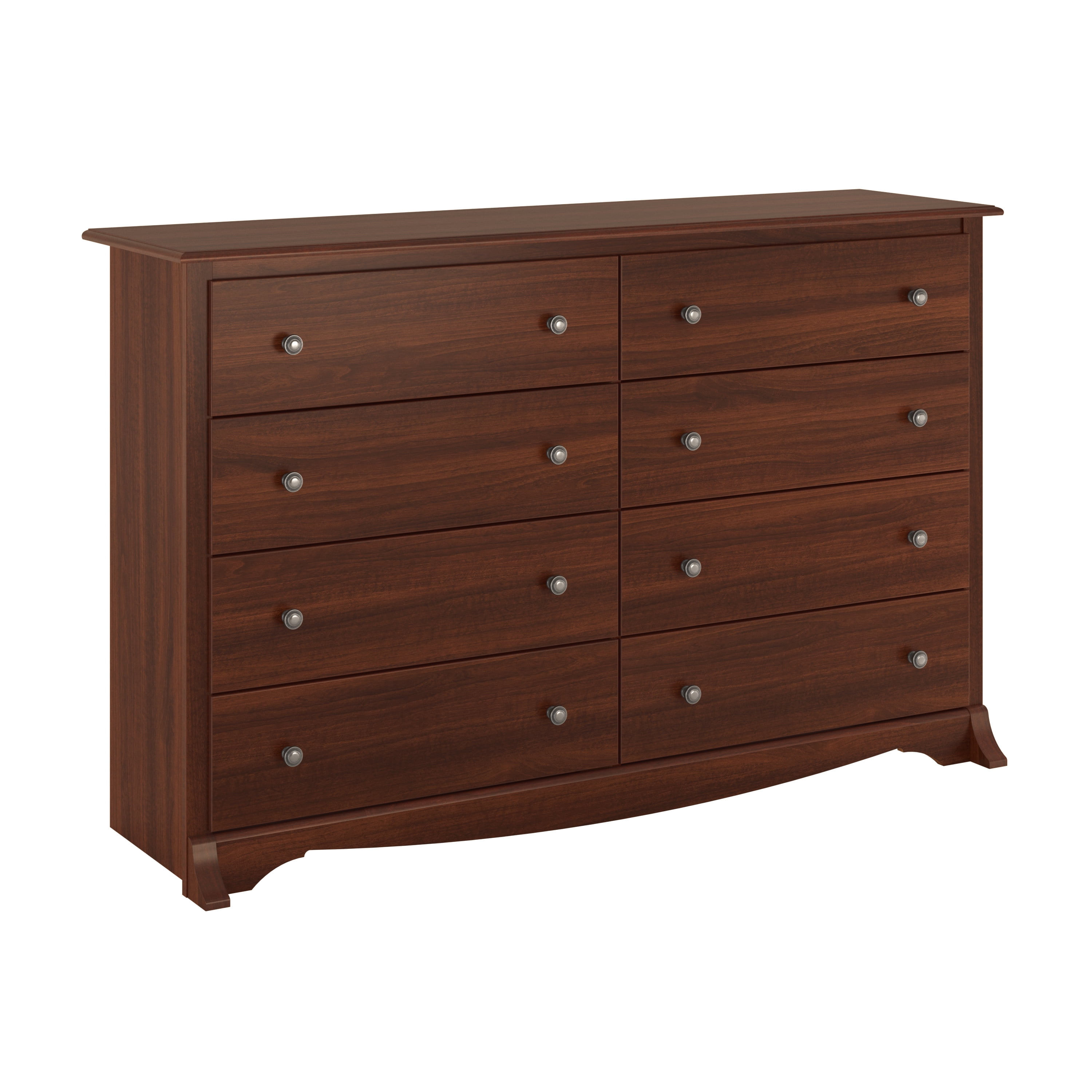 Cherry Monterey Double Dresser with 8 Deep Drawers and Roller System