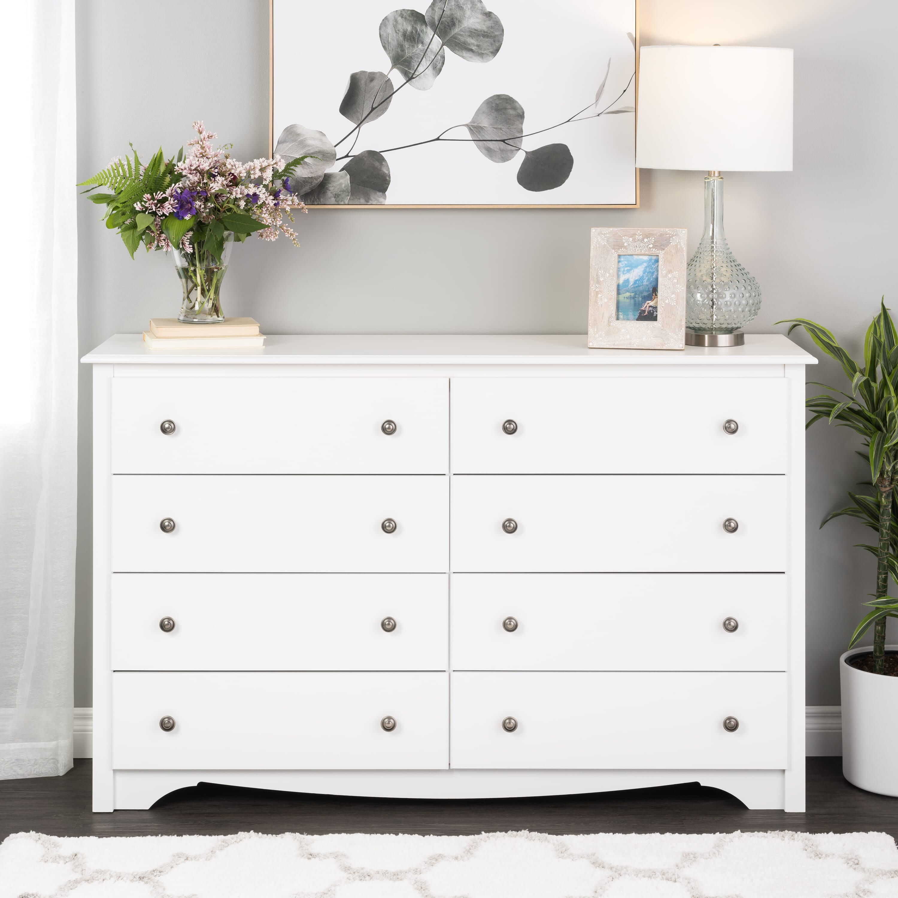 White monterey tall 6 drawer chest outlet