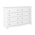 thumbnail image 1 of Prepac Monterey 8-Drawer Dresser, White, 1 of 11