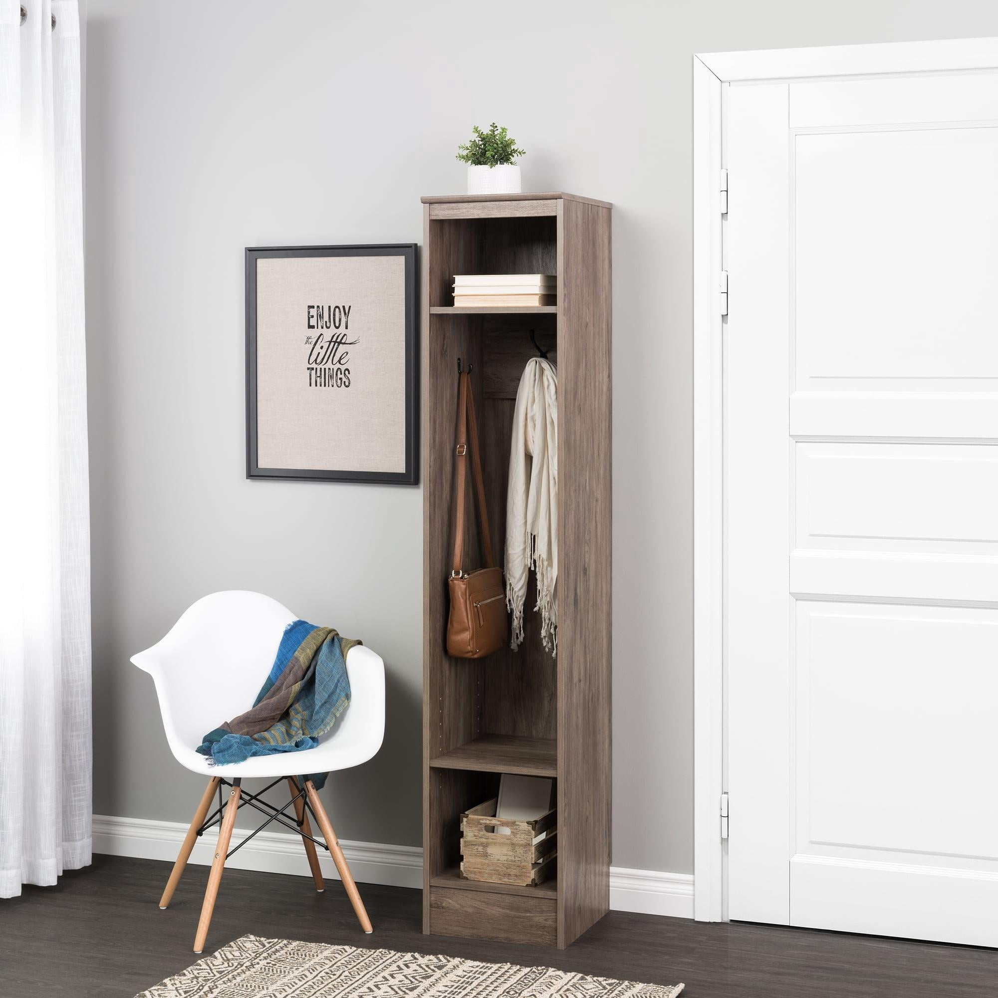 Prepac Narrow Entryway Organizer, Drifted Gray - Set of 2