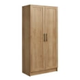 thumbnail image 1 of Prepac Natural Oak Elite 65" Tall Accent Kitchen Pantry Cabinet, Craft or Bathroom Storage Cabinet, Buffet Cabinet with Panel Doors, 3 Shelves, 32" W x 16.75" D x 65" H, Ideal for Home Organization, 1 of 19