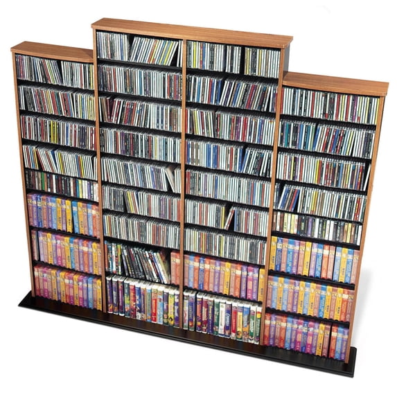 Prepac Quad Width Wall Storage - Color:Oak-Color:Oak