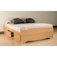 thumbnail image 1 of Prepac Queen 6 drawer Platform Storage Bed - Color:Maple-Color:Maple, 1 of 10
