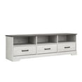thumbnail image 1 of Prepac Rustic Ridge TV Stand, Washed White Storage Cabinet with Shelves, Living Room Storage Cabinet 66" W x 20" H x 16" D, ACTG-1610-1, 1 of 11