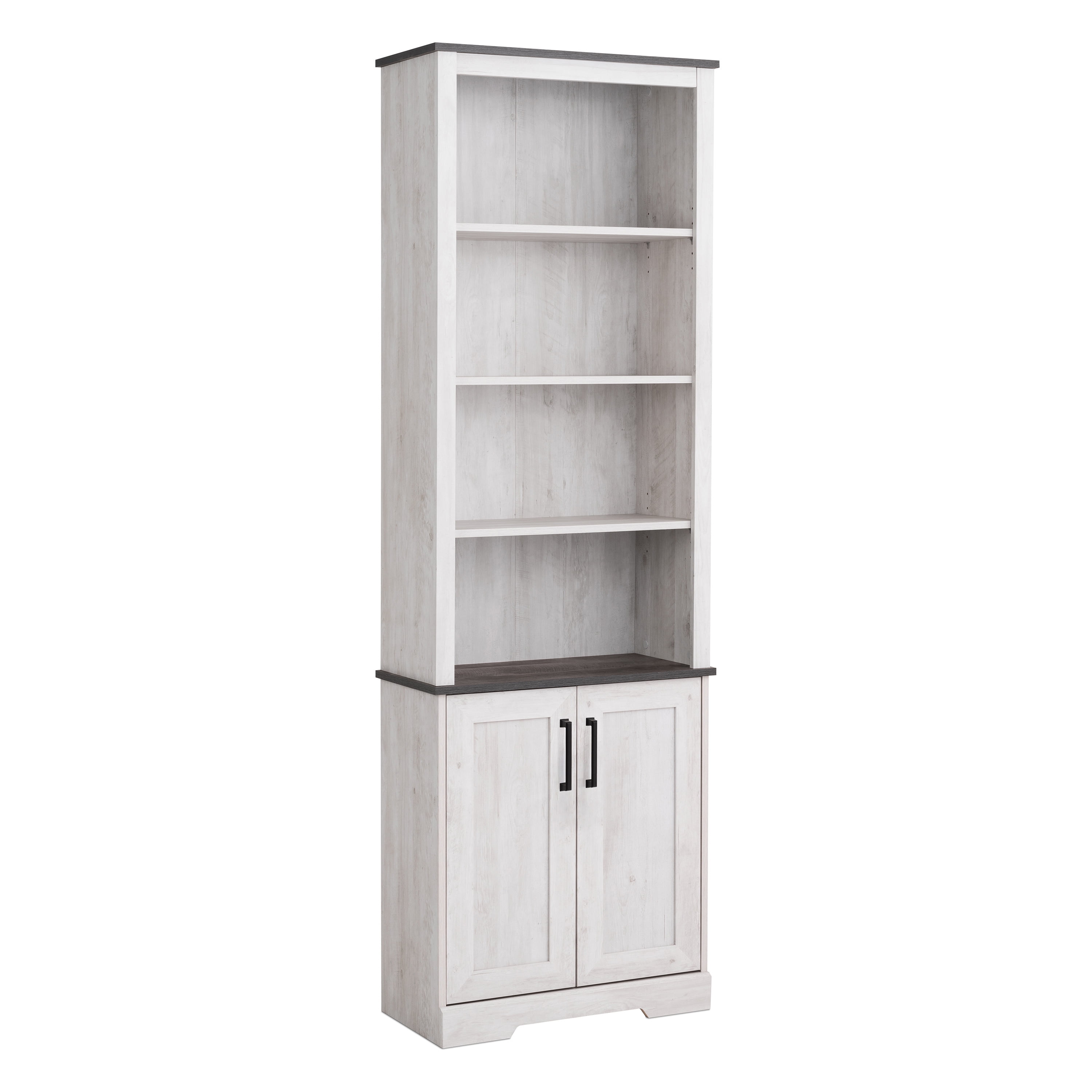 Prepac Rustic Ridge Washed White 26" W x 79.75" H x 12.5" D Bookcase