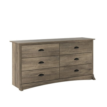 Prepac Salt Spring 6-Drawer Dresser, Drifted Gray