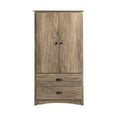 thumbnail image 1 of Prepac Salt Spring Wooden 2 Door Bedroom Armoire in Drifted Gray, 1 of 8