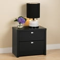 thumbnail image 1 of Prepac Series 9 Designer 2-Drawer Nightstand - Black, 1 of 2