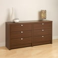 thumbnail image 1 of Prepac Series 9 Designer - 6 Drawer Dresser - Finish:Warm Cherry-Finish:Warm Cherry, 1 of 4