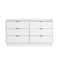 thumbnail image 1 of Prepac Simply Modern Dresser, White Dresser for Bedroom, Chest of Drawers with 6 Drawers 52.5" W x 29.5" H x 16" D, WDBR-1806-1, 1 of 9