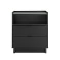 thumbnail image 1 of Prepac Simply Modern Nightstand Bedside Table, Black Nightstand for Bedroom, End Table with 2 Drawers and Open Shelf 23.75" W x 26.75" H x 16" D, BDNR-1802-1, 1 of 10