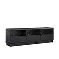 thumbnail image 1 of Prepac Simply Modern TV Stand, Black Storage Cabinet with Shelves, Living Room Storage Cabinet 70.25" W x 22" H x 16" D, BCTR-1821-1, 1 of 10