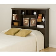 Prepac Sonoma Espresso Full/Queen Tall Slant-Back Bookcase Headboard
